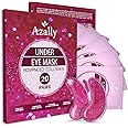 AZALLY Under Eye Patches for Dark Circles and Puffy Eyes: Collagen Eye Mask for Under Eye Bags and Wrinkles with Hyaluronic Acid Vitamin C & E and Rose Extract- Small Gifts for Women - 20 Pairs
