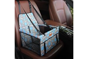 BYGD Booster Dog Car Seat,Puppy Car Seat with Upgrade Support Rod, Breathable and Foldable Pet Car Basket,Dog Carriers for Sm