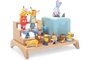 RZYLKA for Tonies Box Organizer 3-Tier Storage Shelf, Magnetic Desktop Storage Rack for Tonie 1/2 Player Tonies Figures Characters, Display Collection 10~15 Characters