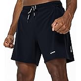 TLRUN Men's Running Shorts 5 inch Ultra Lightweight with 5 Pockets Quick Dry Marathon Athletic Run Shorts Linerless