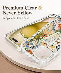 GVIEWIN for iPhone 15 Case, [5 in 1] with 2X Screen