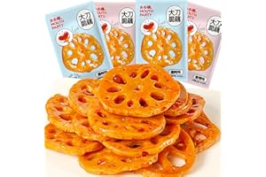 MKSDDF latiao Spicy Lotus Root Chips Combo 4x30g- Chinese Snacks, Individually Wrapped, Asian Netflix Bingeing Snack, Vegan-F