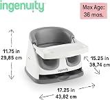 Ingenuity Baby Base 2-in-1 Seat Slate Booster Chair Ages 6 Months+ view 6