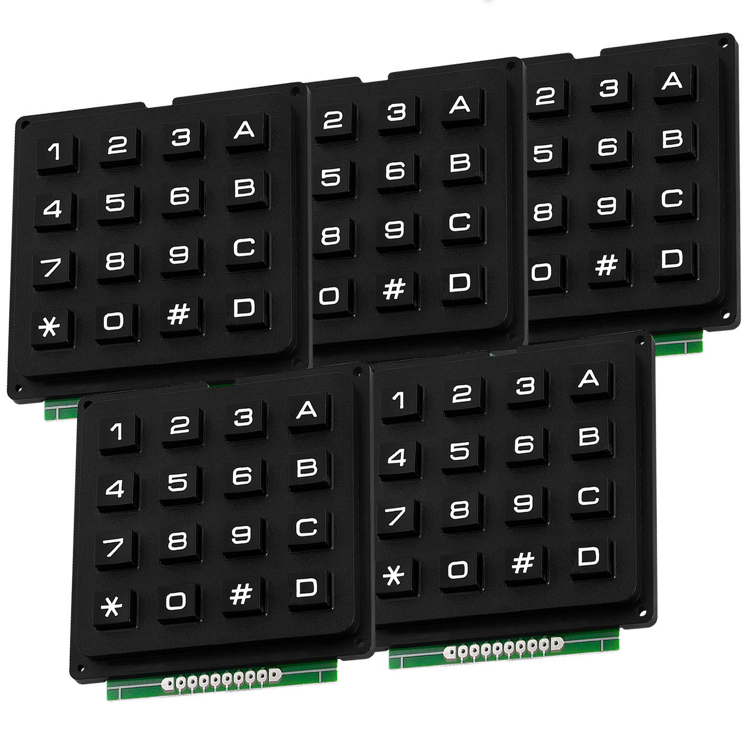 AZDelivery 5 x 4x4 Matrix Array 16 Switch Keypad Keyboard Module compatible with Arduino Including E-Book!