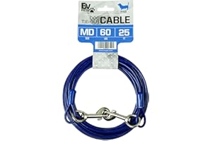 BV Pet Medium Tie Out Cable for Dog up to 60 Pound, 25-Feet