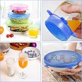 HZZXCH 12 Pcs Silicone Stretch Lids, 6 Sizes, Microwave Safe Food Covers view 6