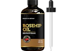 Brooklyn Botany Rosehip Oil for Face, Skin and Hair - 100% Pure and Natural Rosehip Seed Oil - Use as Carrier Oil for Essential Oils, Aromatherapy Oil, Massage Oil, Body Oil - 1 Fl Oz