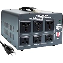 Yinleader 1000W Spanningstransformator – 110V/220V Converter Met 2x Dubbele Stopcontacten, CE-gecertificeerd En Overbelastingsbeveiliging