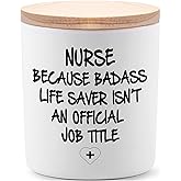 BFJLIFE Nurse Gifts for Women Funny Unique School Nurse Practitioner Gifts for Christmas Birthday Nurse Week Appreciation Novelty Lavender Scented Soy Candles