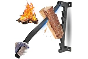 Vdsfand Wall Mounted Kindling Splitter Firewood Kindling Splitter - Portable Manual Fire Wood Kindling Splitter Firewood Cutter Heavy Duty Log Splitter Wood Splitter for Indoor Outdoor003