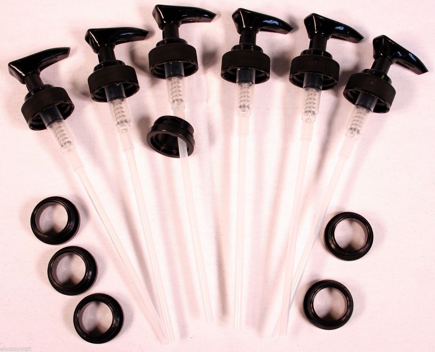Black Plastic Lotion Soap Dispenser Pump Tops with Threaded Collars 6 pc pack Amazon.co.uk