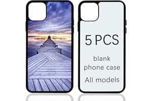 ORJ 5 PCS Sublimation Blank Phone Case for iPhone 11 Pro Max 6.5 Inch,Soft Rubber Protective Shockproof Blanks Case