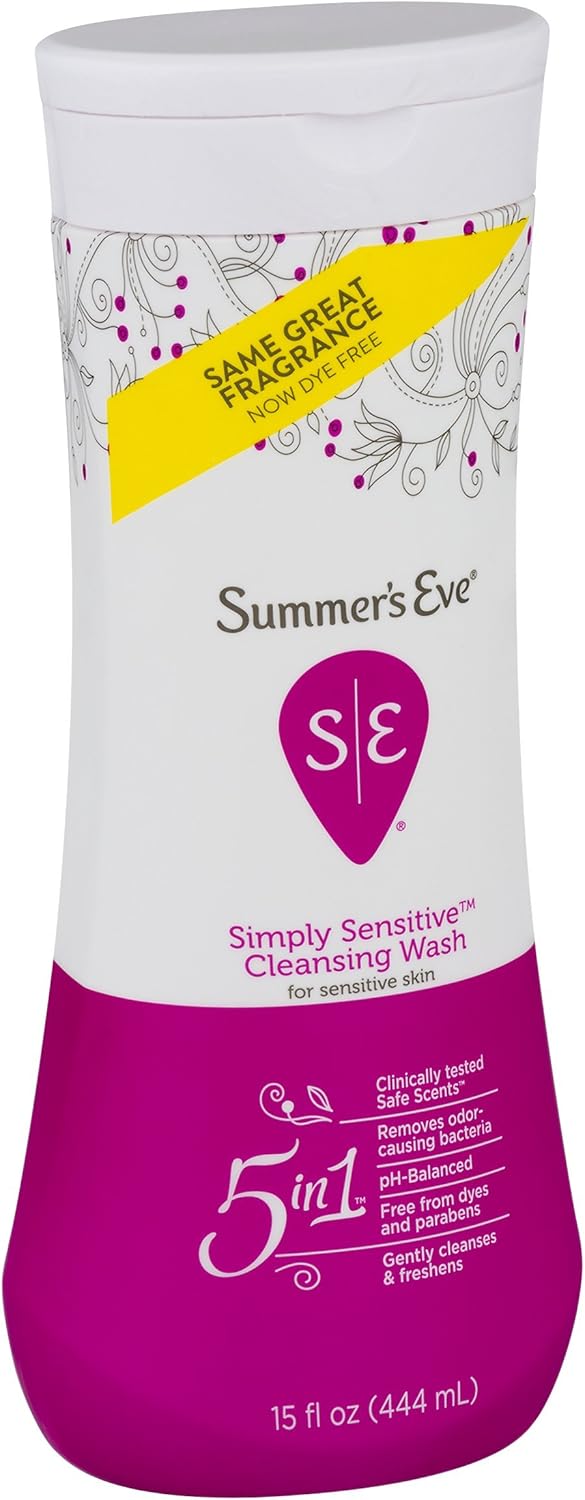 Summer's Eve Cleansing Wash | Simply Sensitive | 15 Ounce | Pack of 3 | pH-Balanced | Dermatologist & Gynecologist Tested: Health & Personal Care