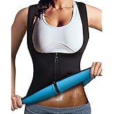 DoLoveY Women Neoprene Sauna Vest Waist Trainer Hot Sweat Slim Corset Body Shaper with Zipper Workout Tank Top