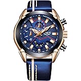 LIGE Mens Watches Chronograph Waterproof Sports Analog Quartz Watch