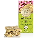Venchi - Pistachio Gourmet Chocolate Bar - White Chocolate and Pistachio Paste Cream Bar, 3.53 oz - Gluten Free