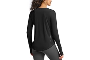 Soothfeel Lightweight Long Sleeve Workout Tops for Women Gym Running Athletic UPF 50+ Sun Shirts Tees Moisture Wicking