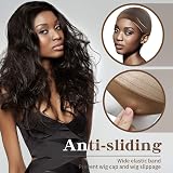 Dreamlover Brown Wig Cap for Women 12 Pieces Nylon Hair Net Lace Front view 3