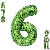 Video Game Number 6 Balloon Different shades of