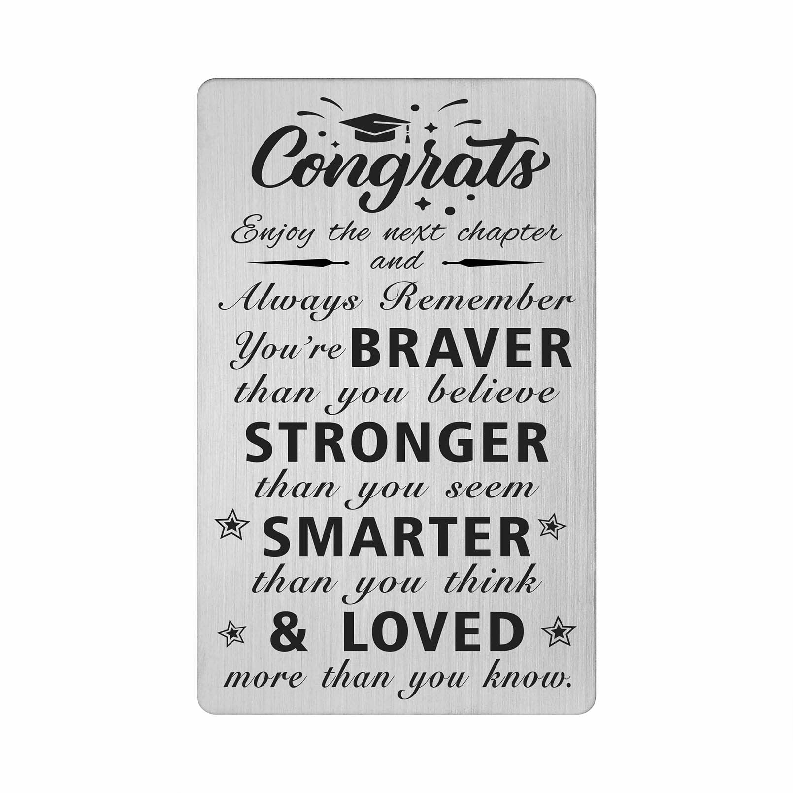FALOGI Congrats Graduation 2026 Wallet Card, 2026 High School Graduation Cards for Boys Girls, Meaningful 2025 Graduation Gift for Him Her