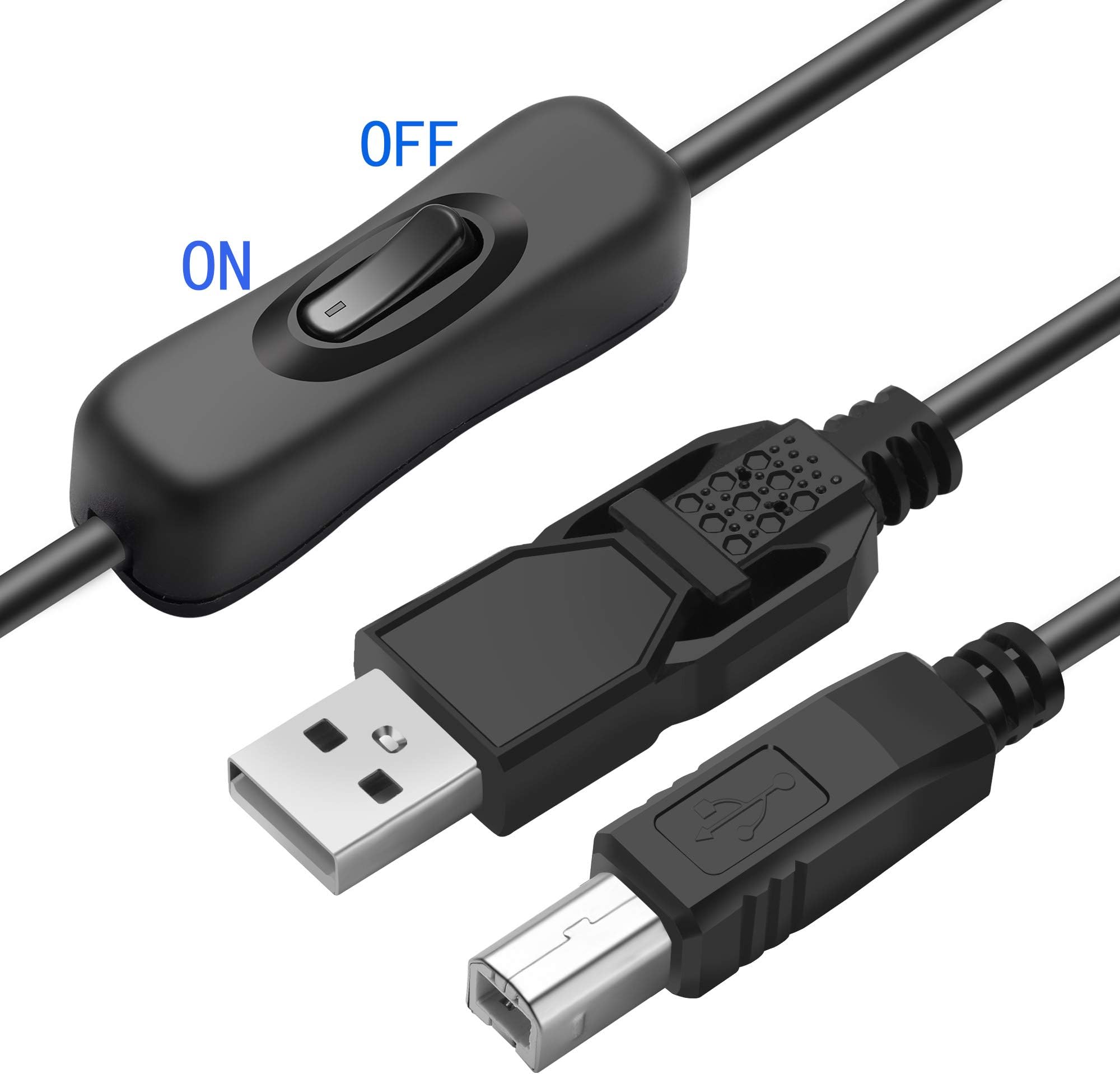 Blue Snowball Cable USB 2.0 - A Male to B Male Cable with Switch for Blue Snowball iCE Condenser Microphone，3m/10Feet