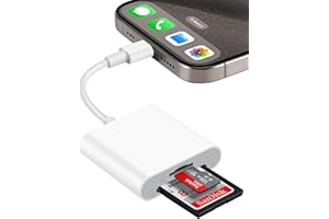 KISUMI USB-C SD Card Reader for iPhone 15, 2-in-1 Digital Camera Memory Card Adapter for SD and Micro SD Cards