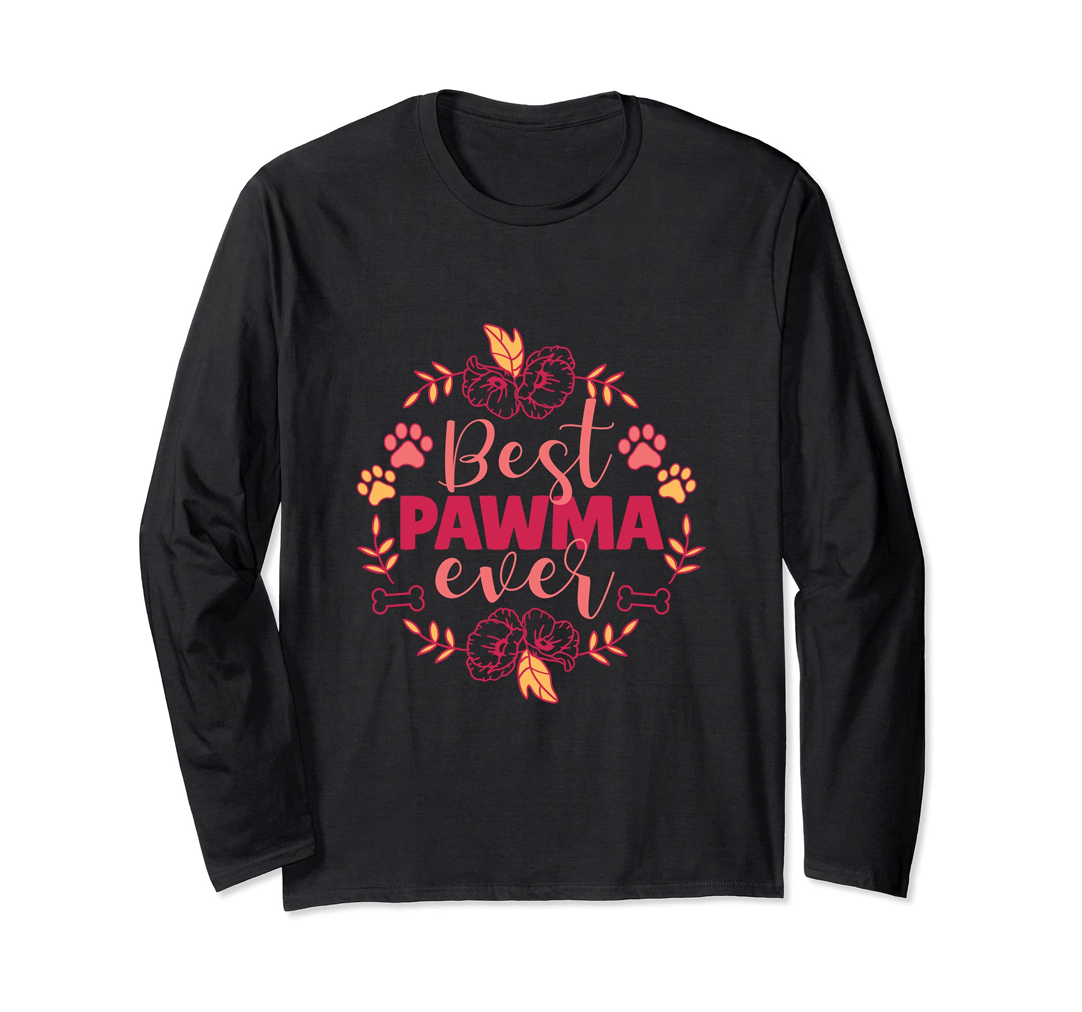 Best Pawma Grandma of Dogs or Puppies Long Sleeve T-Shirt