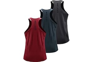 NELEUS Men's 3 Pack Running Tank Top Dry Fit Y-Back Athletic Workout Tank Tops