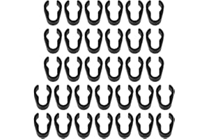 Microphone Stand Cable Clips, 64-Piece ABS Plastic Cord Clamps for Boom Arm Wire Management, Mic Pole Cable Holders for Studi