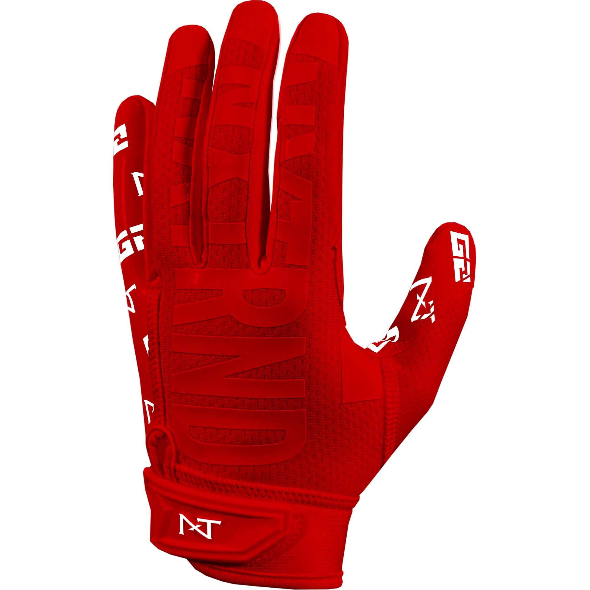 Photo 1 of Nxtrnd G2 Pro Football Gloves, Men's Ultra Sticky Elite Receiver Gloves (Red, X-Large)