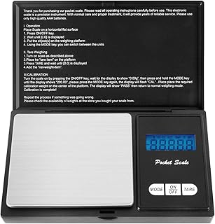 Taschenwaage, Foraco 200g / 0,01g Digitale Waage Feinwaage Digitalwaage/Goldwaage/Münzwaage, Schwarz