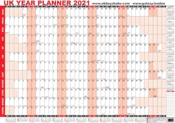 2021 Uk Unmounted Year View Wall Office A1 Large Amazon Co Uk Electronics