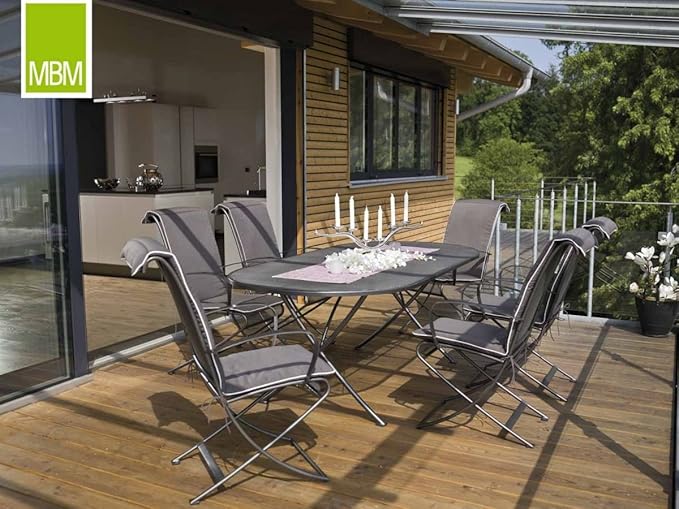 Amazon.de: MBM Hochwertige Schmiedeeisen Sitzgruppe Beverly 6-Personen