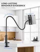 FATE TO FATE Gooseneck Tablet Holder Universal 360° Flexible Bed Mount view 2