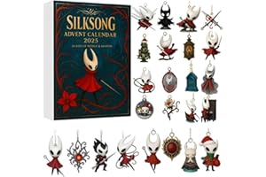 2026 Hollow Knight Silksong Advent Calendar, 24 Days Christmas Countdown, 2D Acrylic Christmas Tree Hanging Decor, Collectibl