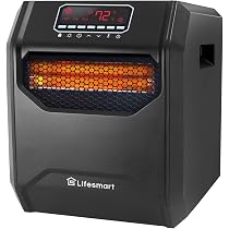 Amazon.com: LIFE SMART LifeSmart 6 Element Quartz w/Wood Cabinet and Remote  Large Room Infrared Heater, Brown : Tools u0026 Home Improvement