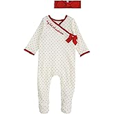 Mud Pie baby-girls Mud Pie Kids Christmas Dot My 1st Christmas Sleeper