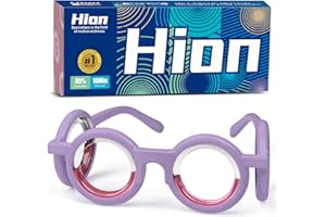 Hion Motion Sickness Glasses,Relieve Carsickness Airsickness Seasickness Glasses,Ultra-Light Portable Nausea Vertigo Glasses, No Lens Liquid Glasses for Adults or Kids(Violet-1Pair)