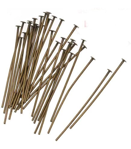 100 Épingles à Tête Œil Dorées Inox – Épingles Ouvertes Pour Bijoux DIY, Boucles D’Oreilles, Bracelets, Colliers