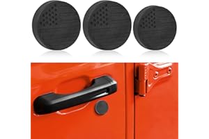 Timilge Strong Magnetic Keyhole Covers, Door Lock Cover for 2018-2025 Jeep Wrangler JL & Gladiator JT, 2 Front & 1 Tailgate Door Lock Protectors, Keyhole Decor Accessories
