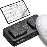 LEKATO Mini Wireless Bluetooth Page Turner Pedal, 7 Page Turning Modes | Ultra-Compact &amp; Lightweight Foot Pedal for iPad, Tablets &amp; Phones, Rechargeable Hands-Free Page for Sheet Music