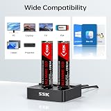 SSK Dual NVMe SSD Cloner 20Gbps USB3.2 Gen 2x2 M.2 Duplicator Docking Station view 7