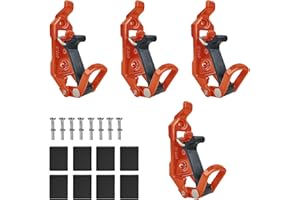 BAZEN 4 PCS Shovel Rack- Perfect Overlanding Gear and Off-Road Accessory for Trucks- Securely Mounts on Roof Rack- Tool Holder,Rubber Clamp Grip Mount Kit Fits Shovel Holder Wall Mount, and Pole Clamp