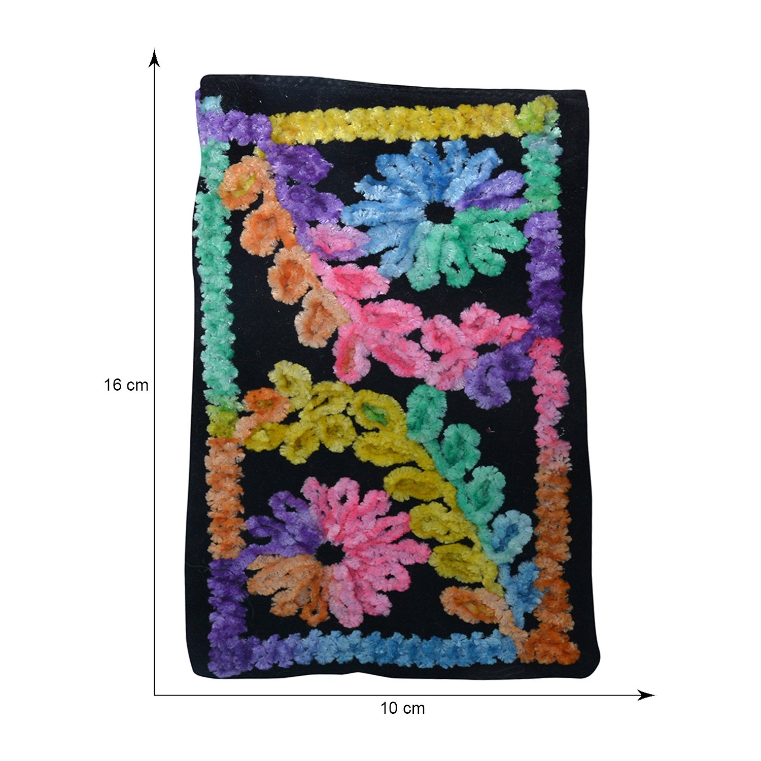 craft trade designer multicolor lace mobile pouch