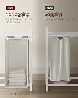 VASAGLE 4-Compartment Laundry Hamper with Shelf 160 L Cream White BLH401W01 view 5