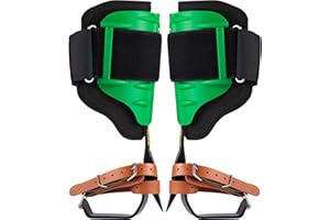 VEVOR Tree Climbing Spikes, 1 Pair Alloy Steel Pole Climbing Spurs, w/Adjustable Straps and EVA Leg Padding, Arborist Equipme