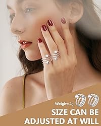 Feraco 2PCS Copper Rings for Women,99.99% Pure