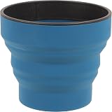 Lifeventure Silicon Ellipse Collapsible Mug Navy Blue Camping Travel view 1