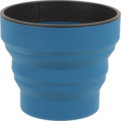 Lifeventure Silicon Ellipse Collapsible Mug Navy Blue Camping Travel