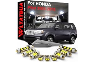 LED Interior Light Kit Package Replacement for HONDA Pilot 2003 2004 2005 2006 2007 2008 2009 2010 2011 2012 2013 2014 2015, 